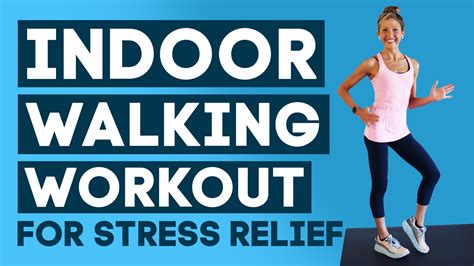 Indoor Walk Workout For Stress Relief. Low Impact Exercise Video - Caroline Jordan