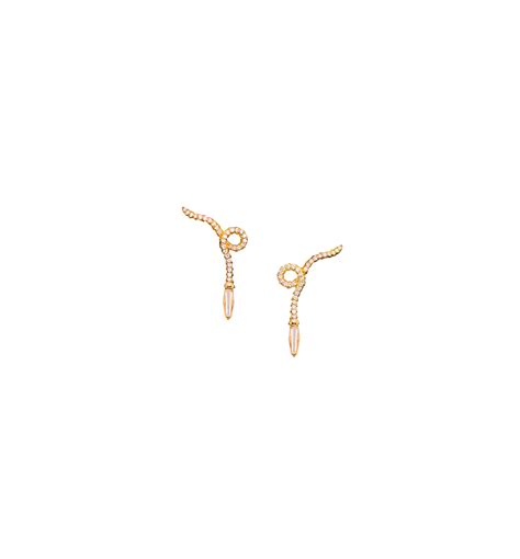 Medusa diamond earrings in Yellow gold Diamond | Lito Fine Jewelry