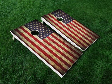 America 01 Cornhole Wrap Decal Sticker SET OF 2 PRINTS