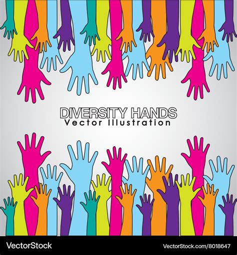 Diversity hands design Royalty Free Vector Image