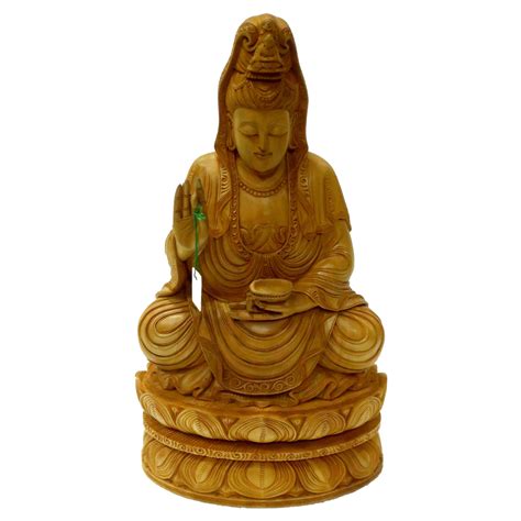 Brown Wood Wooden Fine Carving Buddha Statue, Size/Dimension ...