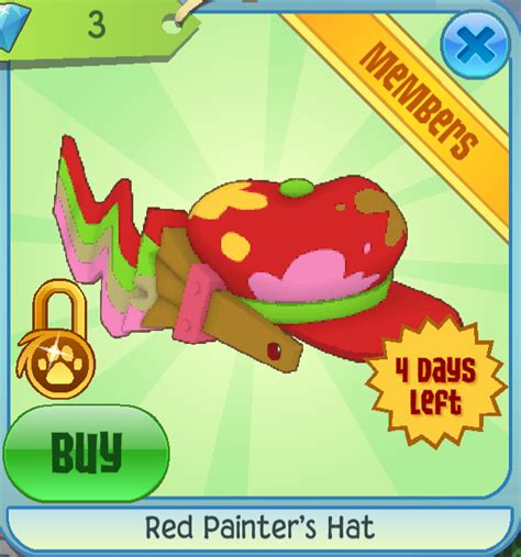 Red Painter's Hat | Animal Jam Classic Wiki | Fandom