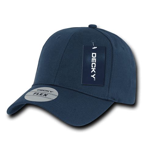 Decky - DECKY FITALL FLEX FITTED BASEBALL HAT HATS CAPS CAP 6 PANELS For Men Women Navy ...