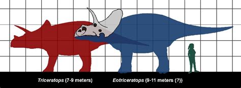 an image of a dinosaur and a rhinoceros on a graph paper background with text