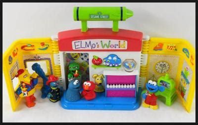 ELMO'S WORLD PLAYSET Sesame Street Toy Figures Big Bird Oscar Grover Cookie Mons | #252729311