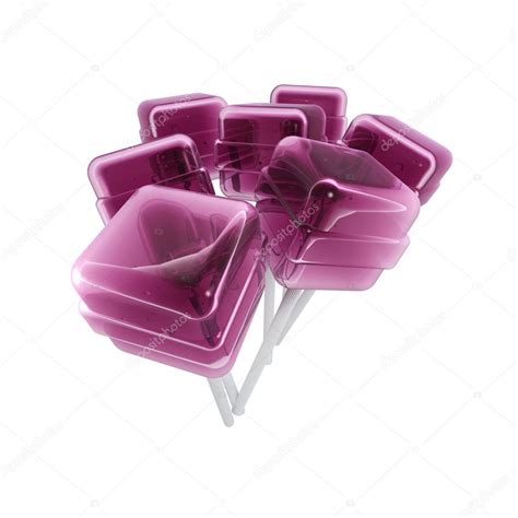 Purple lollipops with a polished texture — Stock Photo © franckito #2542595