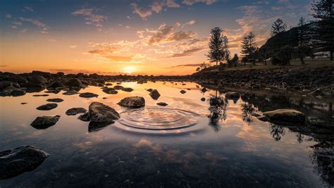 Sky Scenic Landscape Water Reflection Rocks Wallpaper,HD Nature ...