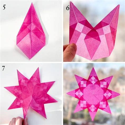 Folded Paper Stars, Easy Crafts, Arts And Crafts, Paper Christmas Decorations, Waldorf Crafts ...
