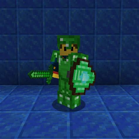 Emerald Armor/sword/shield Minecraft Texture Pack