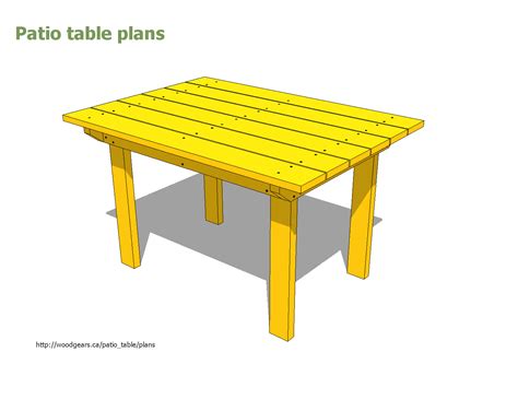 Patio Table Building Plans