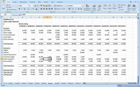 Cash Flow Excel Spreadsheet Template Excel Spreadsheet Templates Microsoft Spreadsheet Template ...