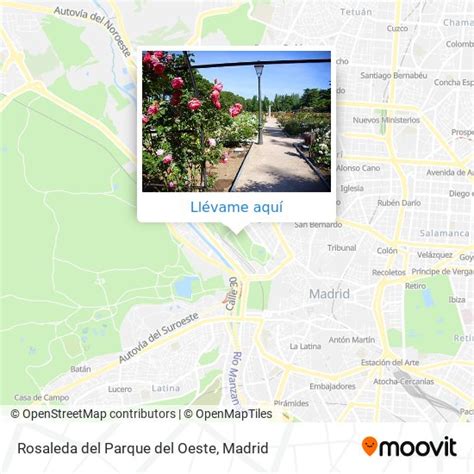 Rosaleda del Parque del Oeste | Indicaciones para metro, autobús o tren