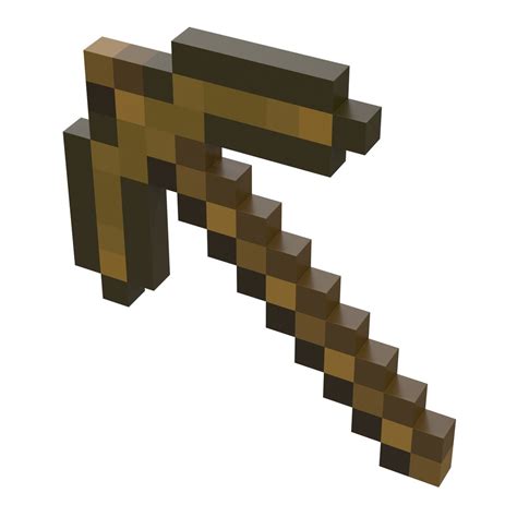 Minecraft Pickaxe Wooden 3d Model