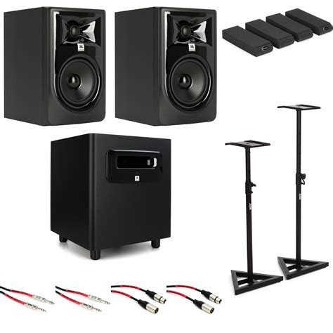 JBL 305P MkII 5-inch Powered Studio Monitor Studio Bundle | Sweetwater