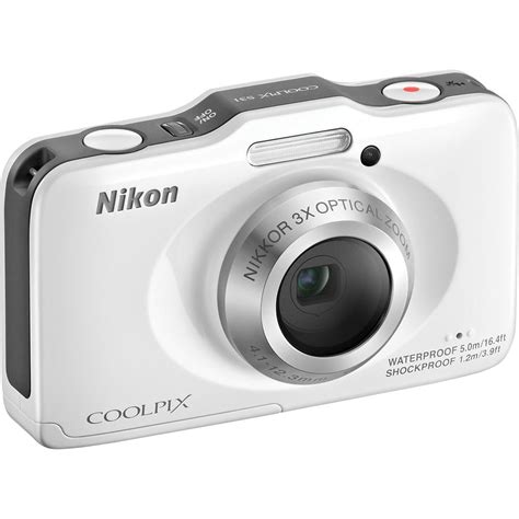 Nikon COOLPIX S31 Digital Camera (White) 26405 B&H Photo Video