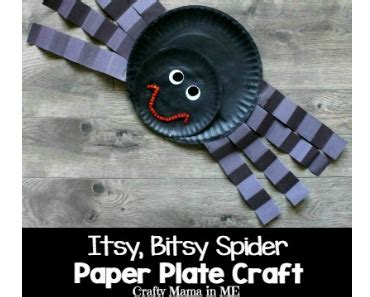 Itsy Bitsy Spider Paper Plate Craft for Kids - Crafty Mama in ME!