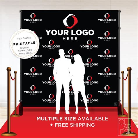 Company Custom Logo Backdrop Banner, Step and Repeat Business Event ...