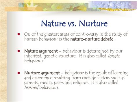 Nature vs Nurture - Ms Jarrett