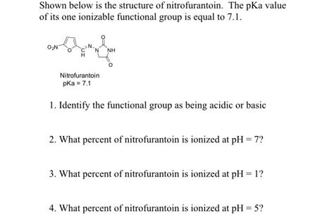 Solved Shown below is the structure of nitrofurantoin. The | Chegg.com