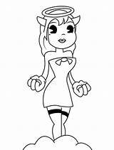 Alice Angel From Bendy coloring Page  Download Print Or Color Online sketch template