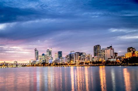 Perth, WA City skyline as seen from Heirisson Island | City skyline, Skyline, Cool pictures