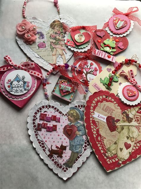 Paper valentines hearts scrapbooking paper | Holiday crafts diy, Vintage valentine cards ...