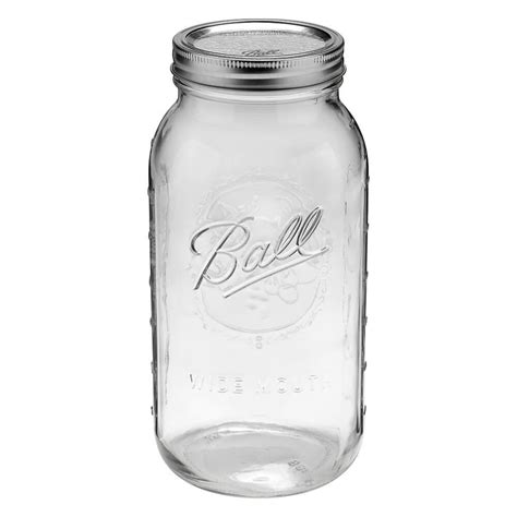 Ball Wide Mouth Half-Gallon 64 Oz. Glass Mason Jars With Lids And Bands - 6 Count | Roots ...