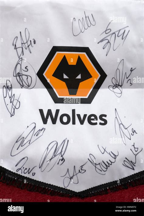 Wolverhampton Wanderers Football Club logo and players signatures Stock ...