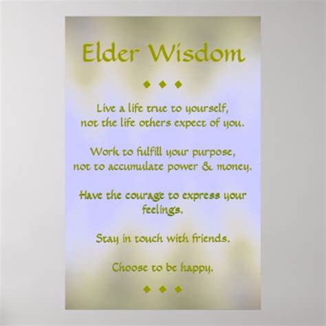 Elder Wisdom Poster | Zazzle