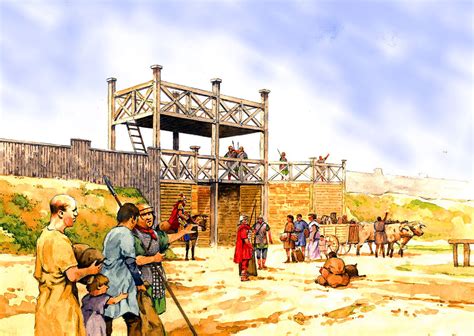 Fortified Roman camp in Gaul during Caesar's campaign | Ancient rome, Ancient roman art ...