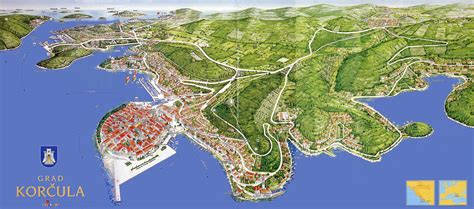 Korcula Tourist Map - Korcula Croatia • mappery