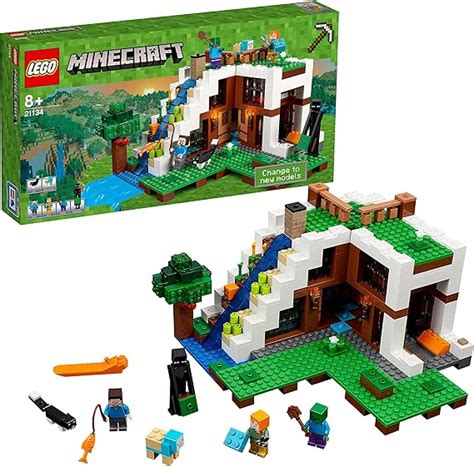 LEGO 21134 Minecraft The Waterfall Base: Amazon.co.uk: Toys & Games