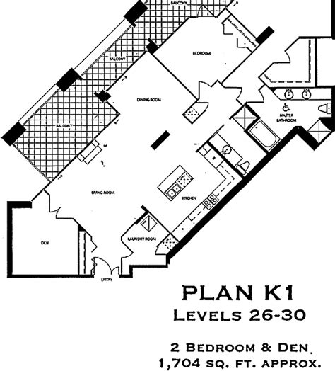 Park Place Floor Plan A1 | Park Place - Downtown San Diego Condos