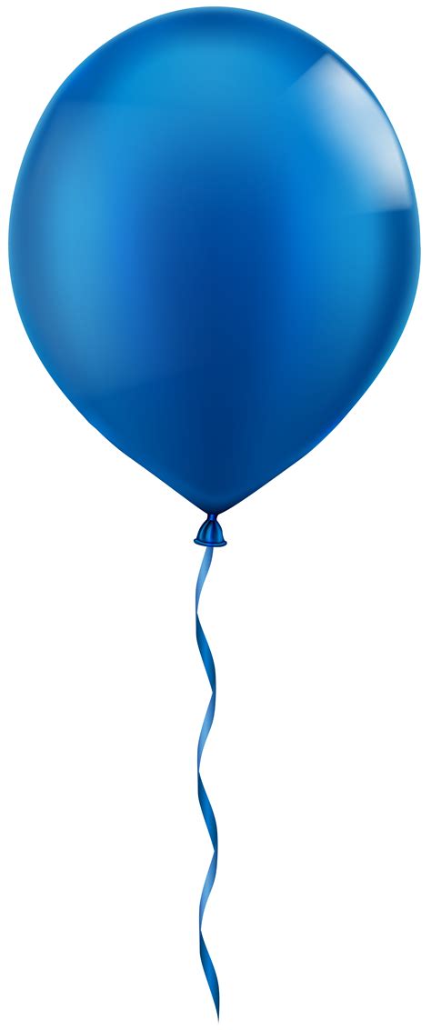 Single Blue Balloon PNG Clip Art Image | Gallery Yopriceville - High ...