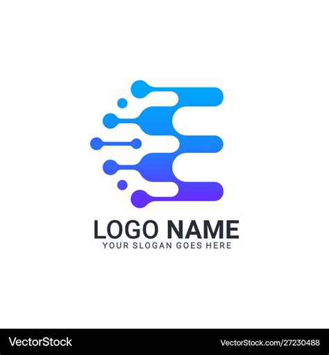 Abstract digital technology symbol logo design Vector Image