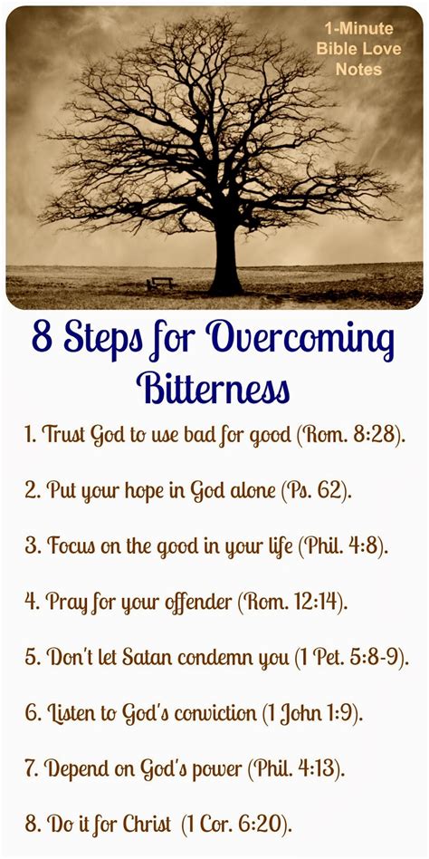 1-Minute Bible Love Notes: 8 Steps to Overcome Bitterness - Dealing With Offenses Biblically