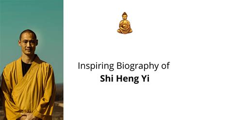 Inspiring Biography of Shi Heng Yi (Wiki) | Spiritual development, Self ...