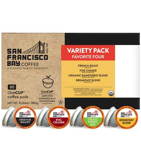 San Francisco Bay Compostable Coffee Pods - Original Variety Pack (80 ...