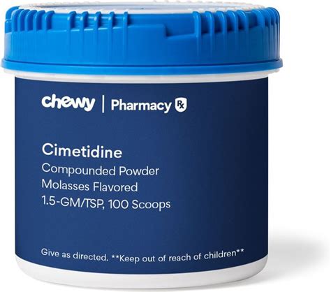 CIMETIDINE COMPOUNDED Powder Molasses Flavored for Horses, 1.5-GM/TSP, 100 scoops - Chewy.com