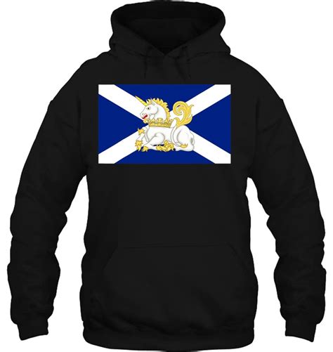 Scotland's National Animal Unicorn On Scottish Flag