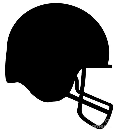 Football Helmet Silhouette Digital Art by Bigalbaloo Stock - Pixels