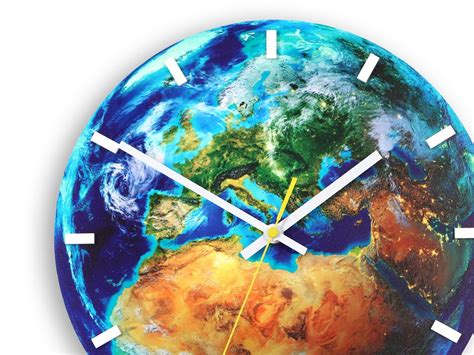 Wall Clock Planet Earth Clock WORLD MAPS Modern Clock - Etsy UK