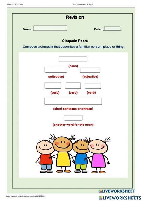 Cinquain Poem 1551022 | CCUU | Live Worksheets