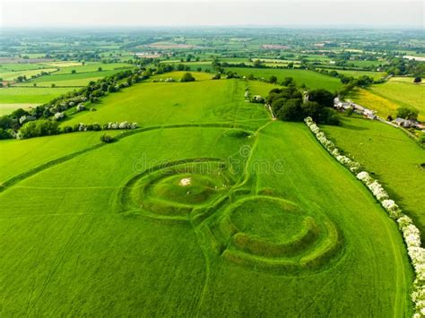 Aerial View of the Hill of Tara, an Archaeological Complex, Containing a Number of Ancient ...