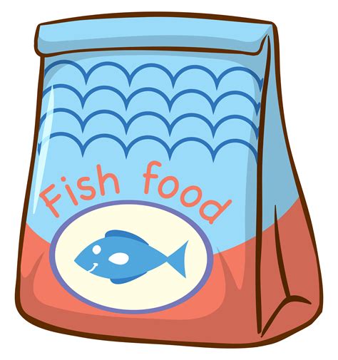 Bag of fish food on white background 1445086 Vector Art at Vecteezy