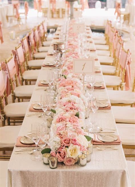 Glamorous Wedding Ideas with Stunning Decor - MODwedding | Pink wedding centerpieces, Long table ...