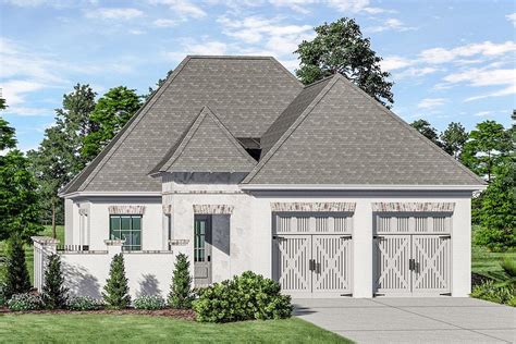 Plan 510075WDY: 3-Bed Acadian House Plan with Courtyard | Courtyard house plans, Acadian house ...