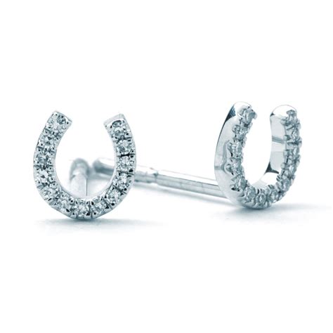 Horseshoe Shaped Diamond Stud Earrings | New York Jewelers Chicago