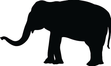 Elephant Silhouette Stock Illustration - Download Image Now - iStock