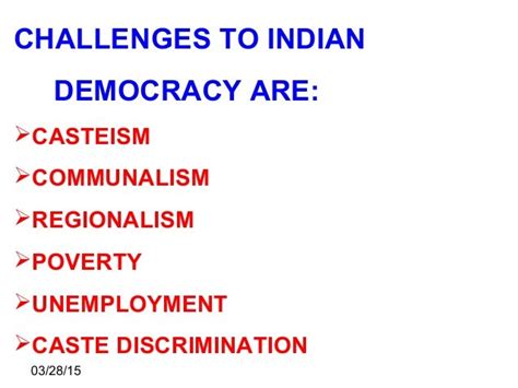 Outcomes of democracy and challenges to democracy